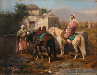 Adolf Schreyer - By The Spring.