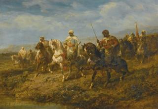 Adolf Schreyer - German  Advancing Cavalrymen