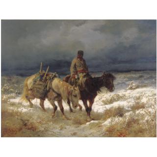 Adolf Schreyer - German Horseman On The Russian Steppe