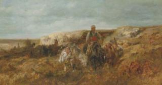 Adolf Schreyer - The pass over the hills