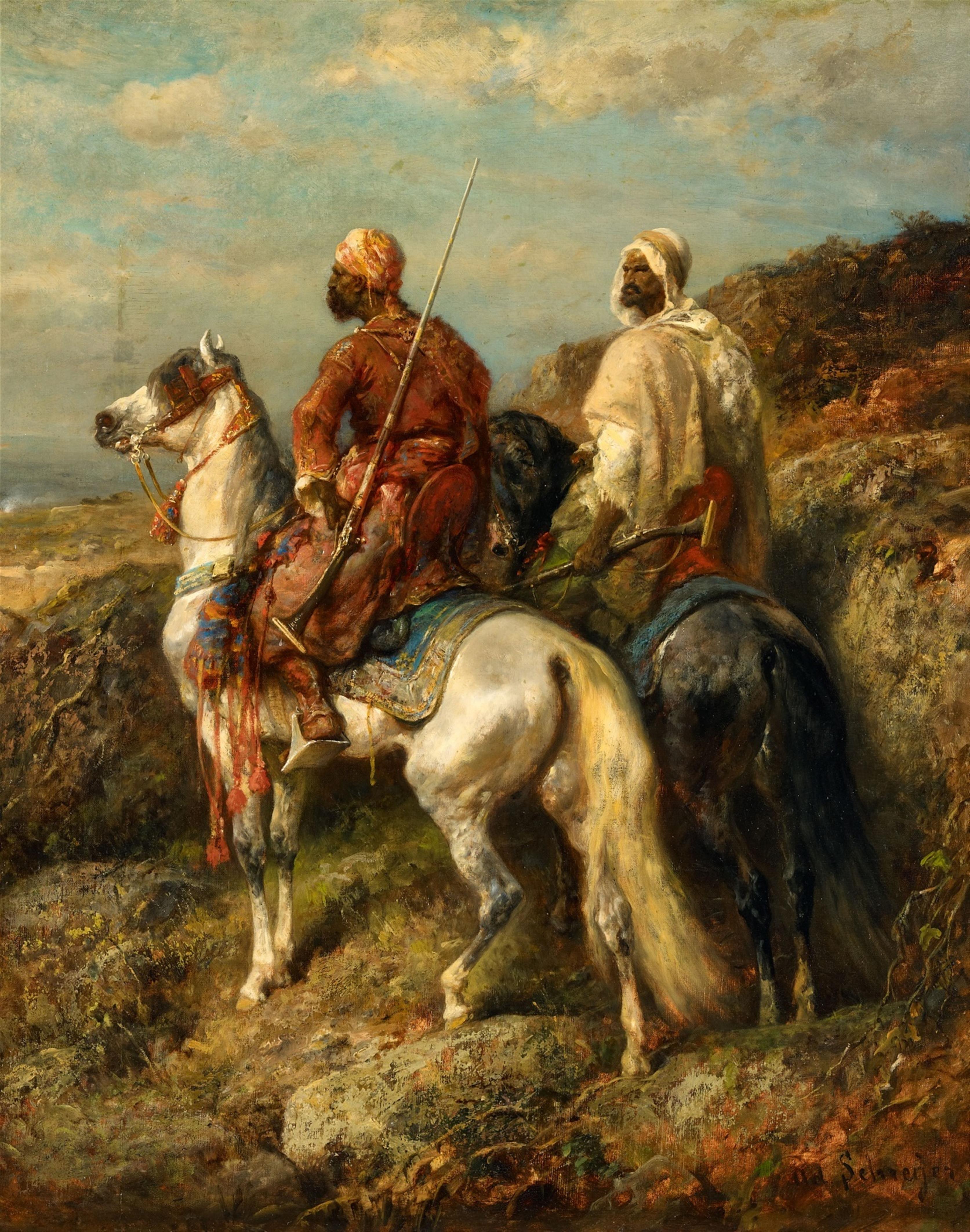 Adolf Schreyer - Zwei arabische Reiter
