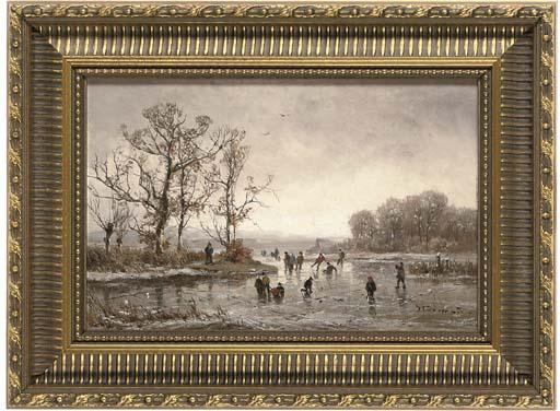 Adolf Stademann - Skating on the frozen lake