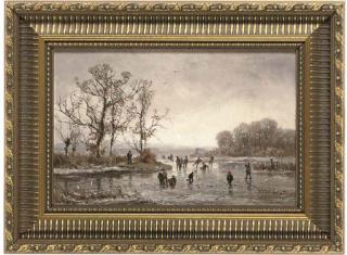 Adolf Stademann - Skating on the frozen lake