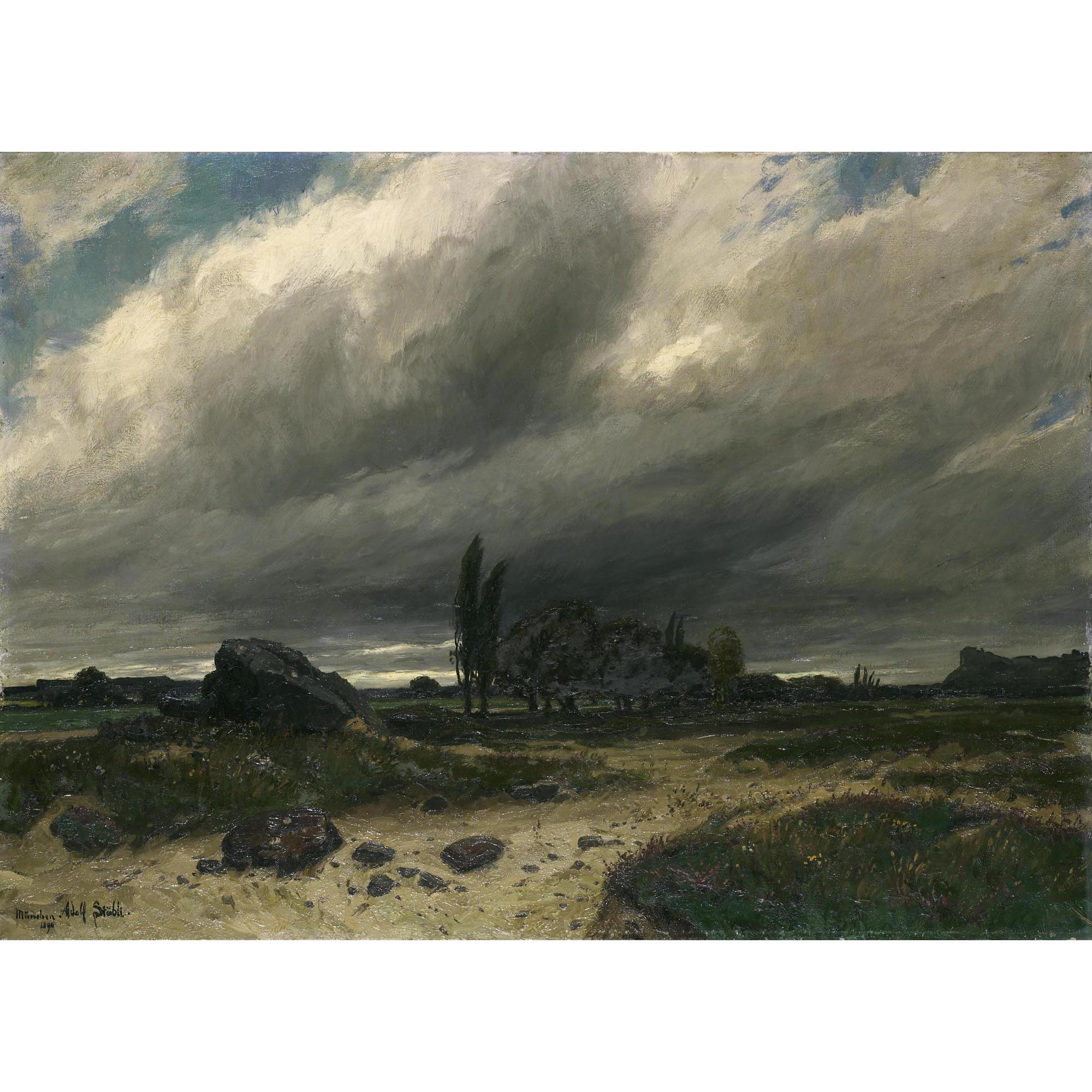 Adolf Stäbli - Gewitterlandschaft, 1894 Stormy Landscape, 1894