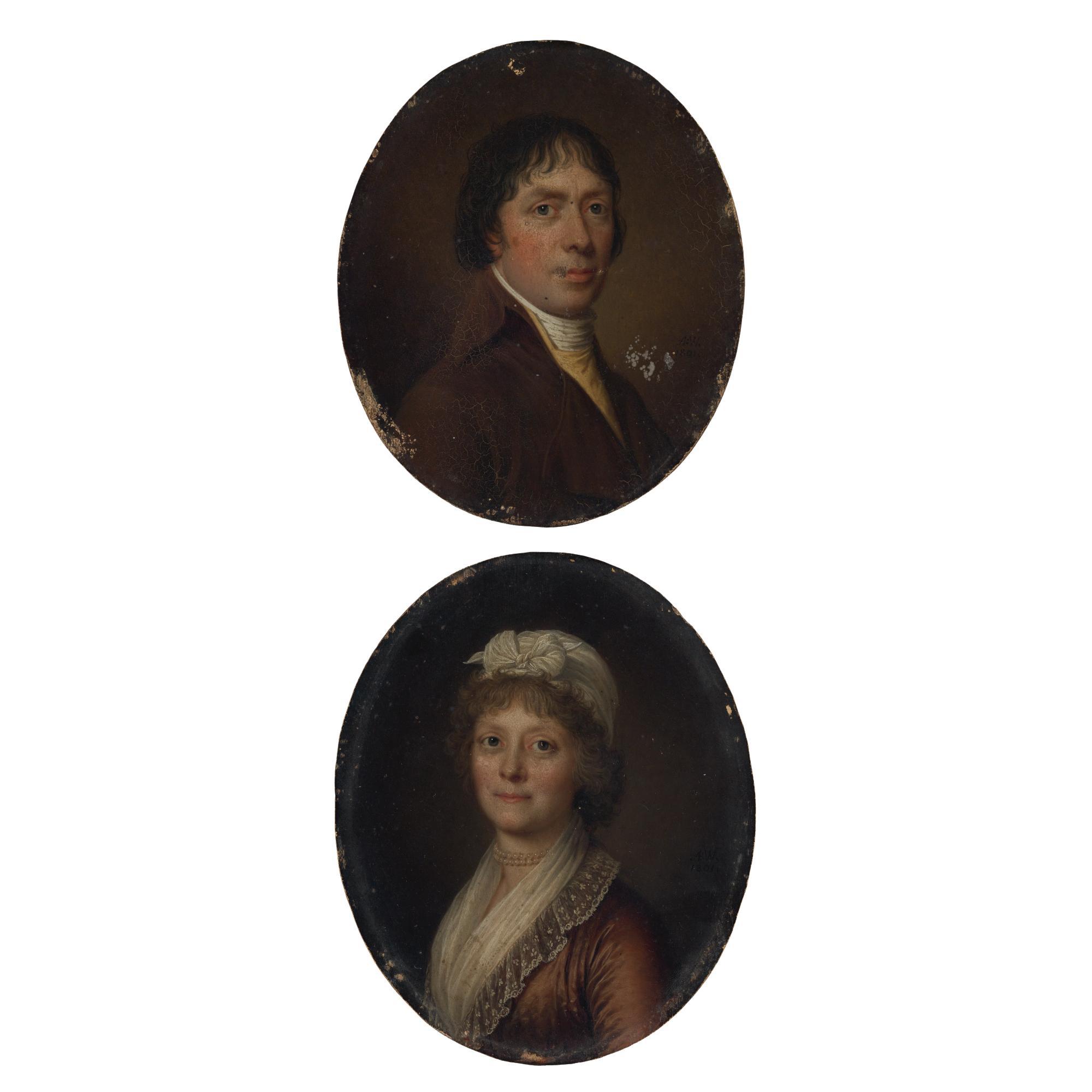 Adolf Ulric Wertmüller - Self Portrait And Portrait Of The Artist\'S Wife