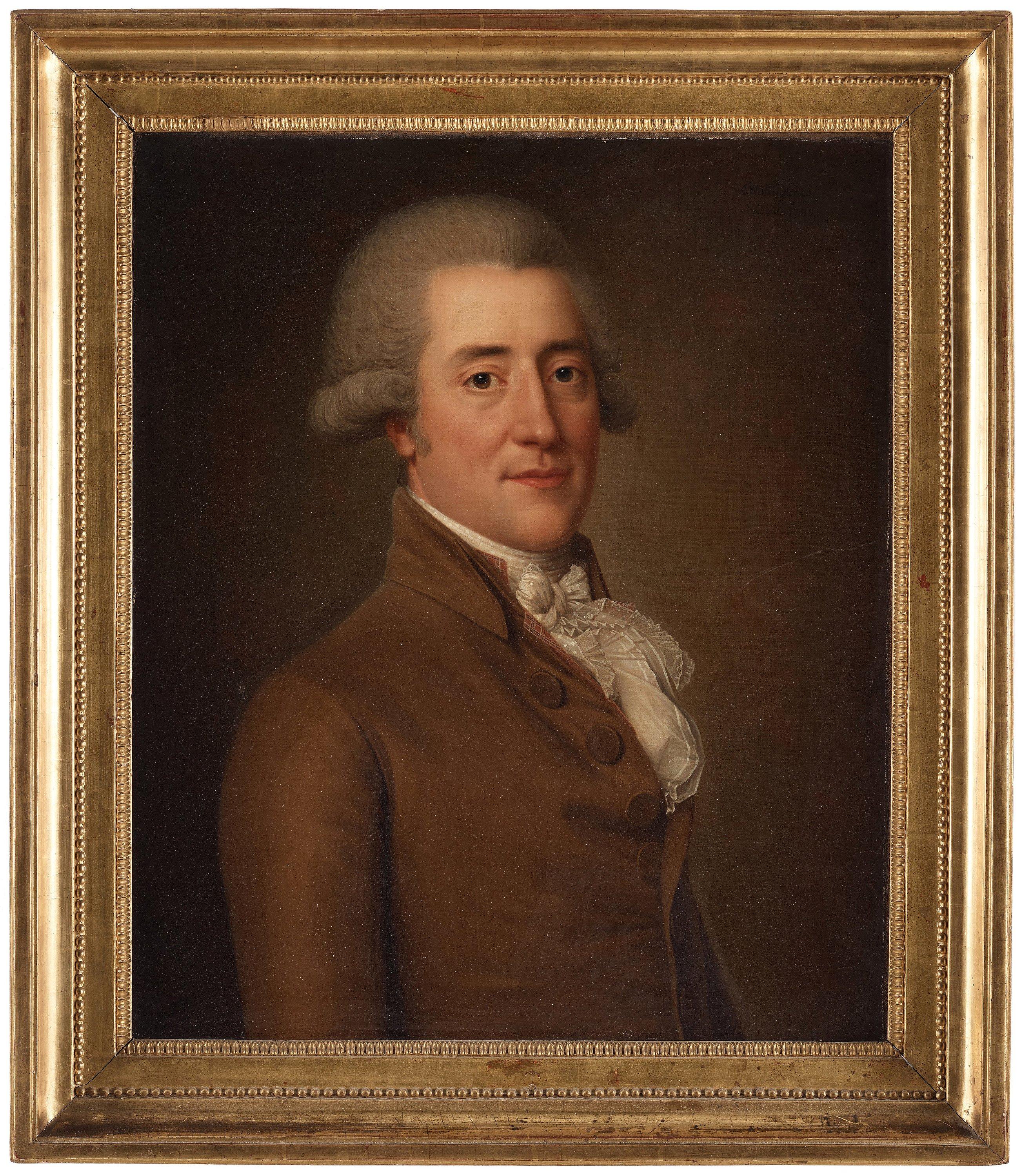 Adolf Ulrik Wertmüller - Portrait of a gentleman in a brown redingote