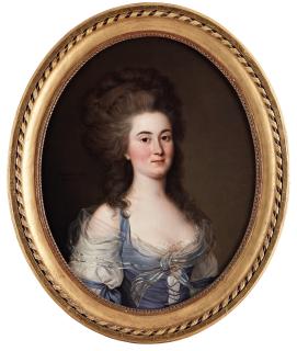 Adolf Ulrik Wertmüller - Young lady in a blue bodice and fichu