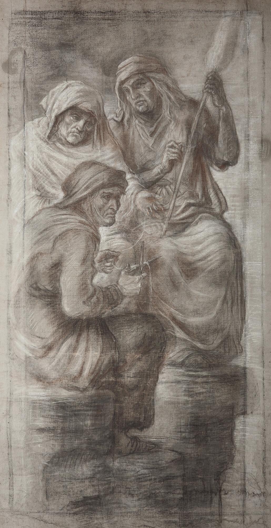 Adolf von Hildebrand - Freskenentwurf für das Mausoleum der Familie Schnitzler.