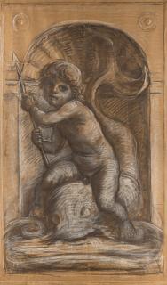 Adolf von Hildebrand - Putto auf einem Delphin