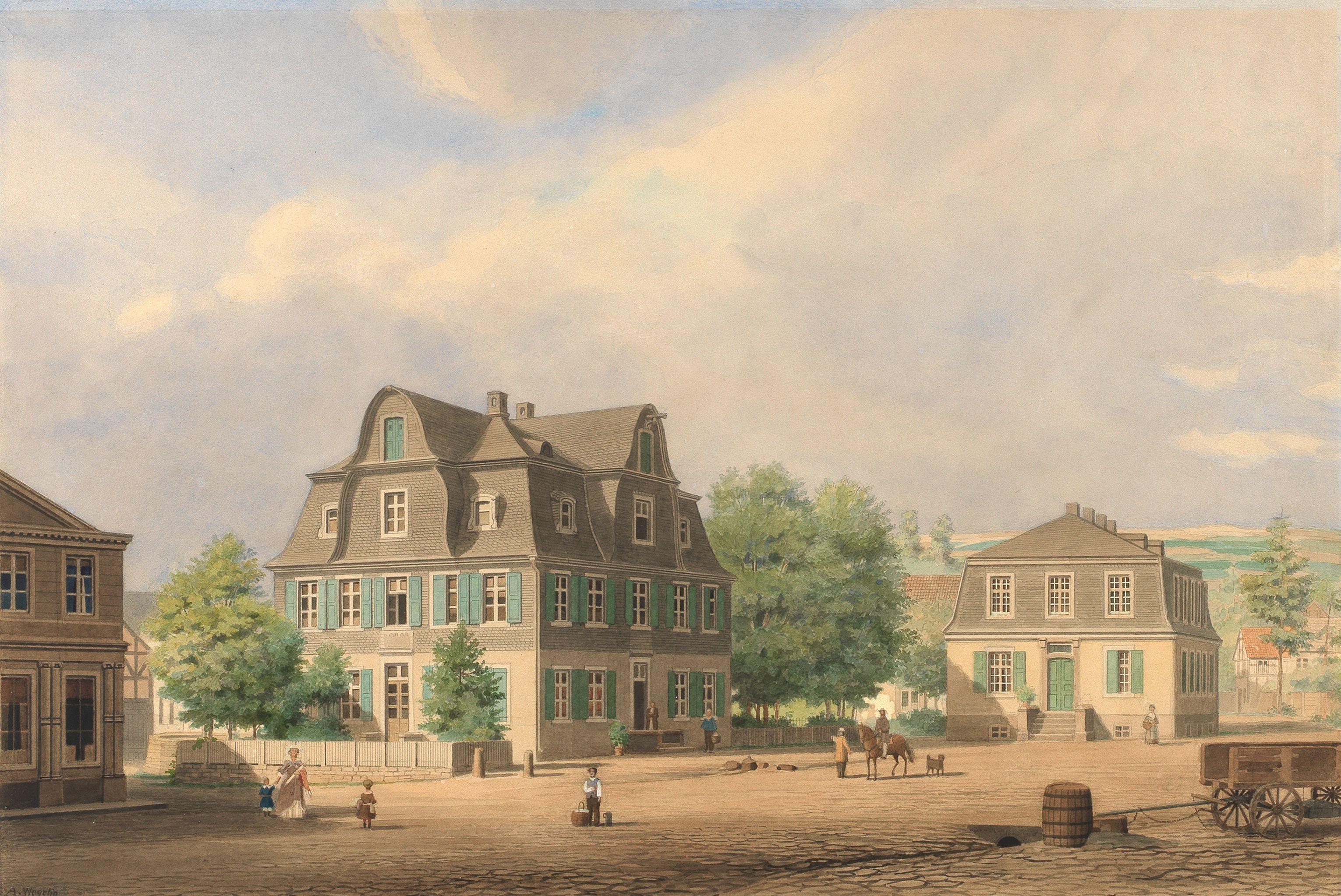 Adolf Wegelin - A town square, Prussia