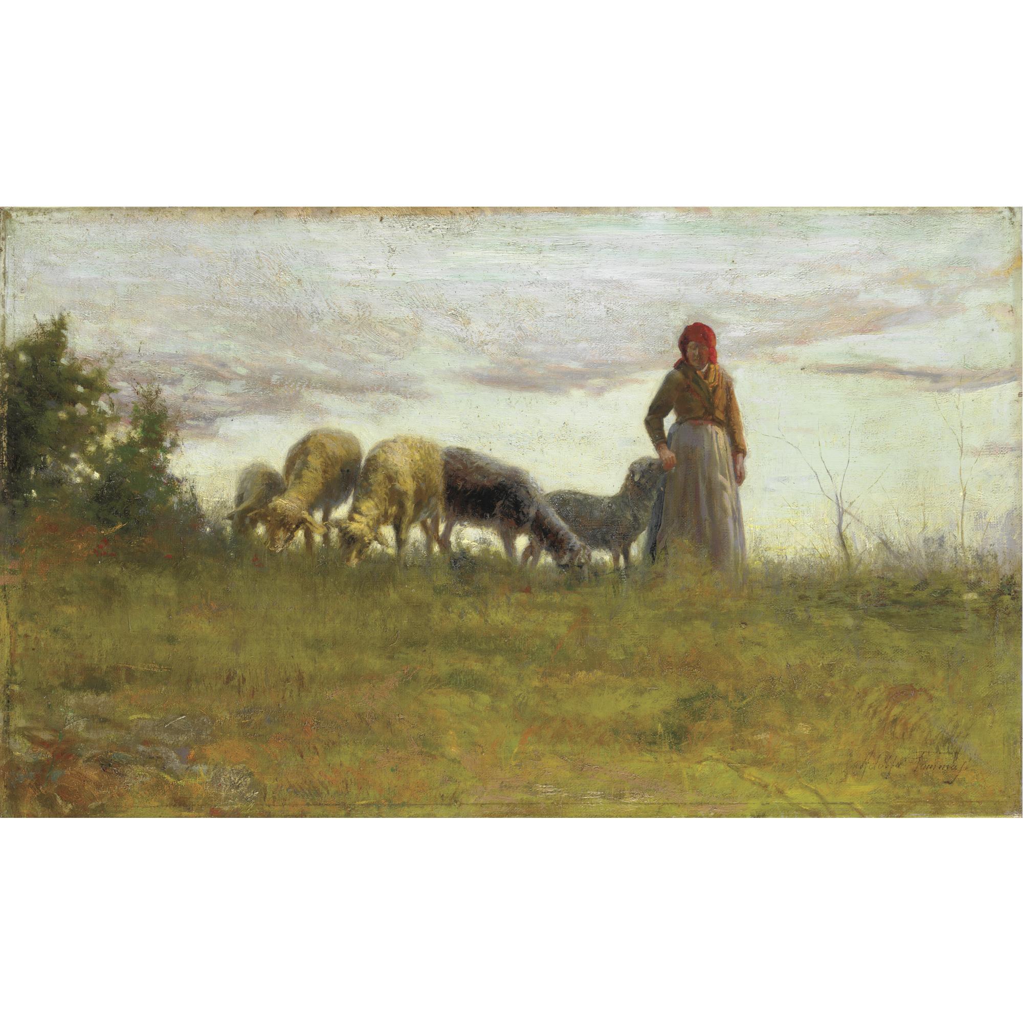 Adolfo Tommasi - Pecore Al Pascolo