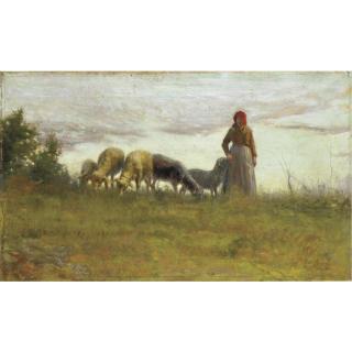 Adolfo Tommasi - Pecore Al Pascolo