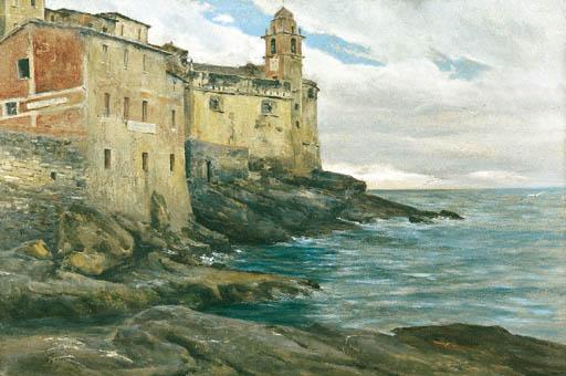 Adolfo Tommasi - Scorcio di paese ligure