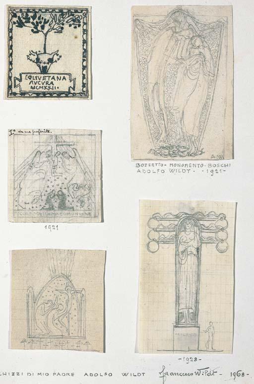 Adolfo Wildt - Cinque Studi di Diverso Soggetto