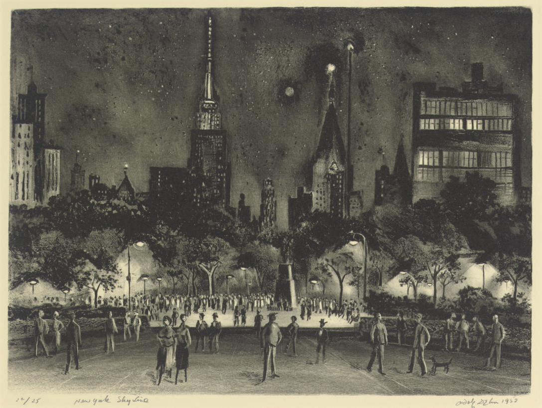 Adolph Dehn - New York Sky Line (L. & O. 490)