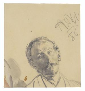 Adolph Friedrich Erdmann Von Menzel - Head of a man