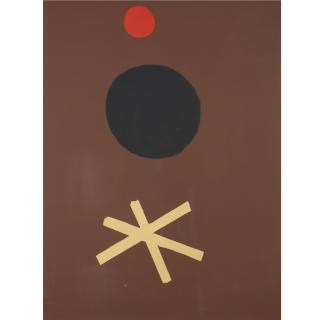 Adolph Gottlieb - Asterisk On Brown