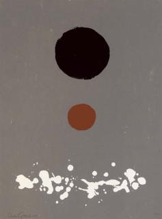 Adolph Gottlieb - Black Ground - Red Disc; and Jetsam