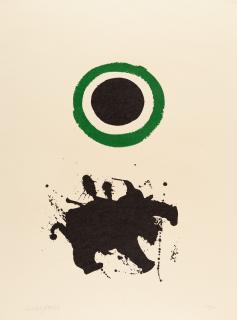 Adolph Gottlieb - Green Halo, White Ground