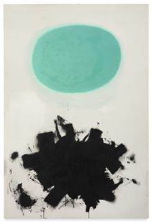 Adolph Gottlieb - Green Over Black