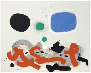 Adolph Gottlieb - Orange Calligraphy