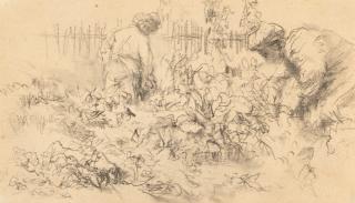 Adolph Menzel - Gartenszene