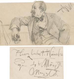 Adolph Menzel - Porträt des Hans von Bülow.