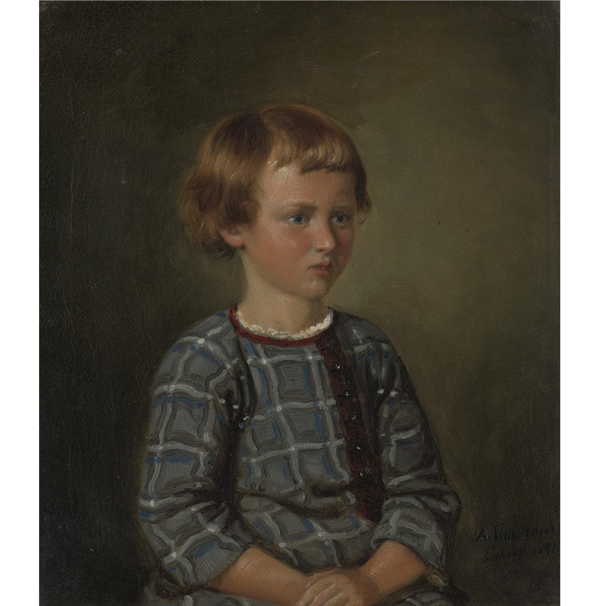 Adolph Tidemand - Norwegian Portrait Of A Young Girl