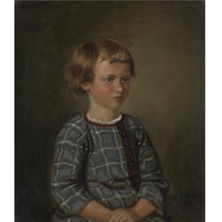 Adolph Tidemand - Norwegian Portrait Of A Young Girl