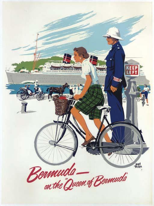 Adolph Treidler - Bermuda- On the Queen of Bermuda