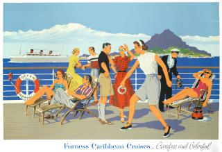 Adolph Treidler - Furness Caribbean Cruises, Carefree And Colorful