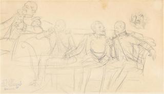 Adolph von Menzel - Abendgesellschaft mit Offizieren