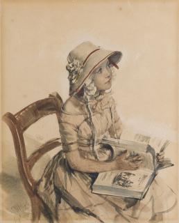 Adolph Von Menzel - German fräulein Maercker