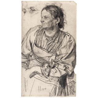 Adolph Von Menzel - German Tiroler Bäuerin (Woman From The Tyrol)