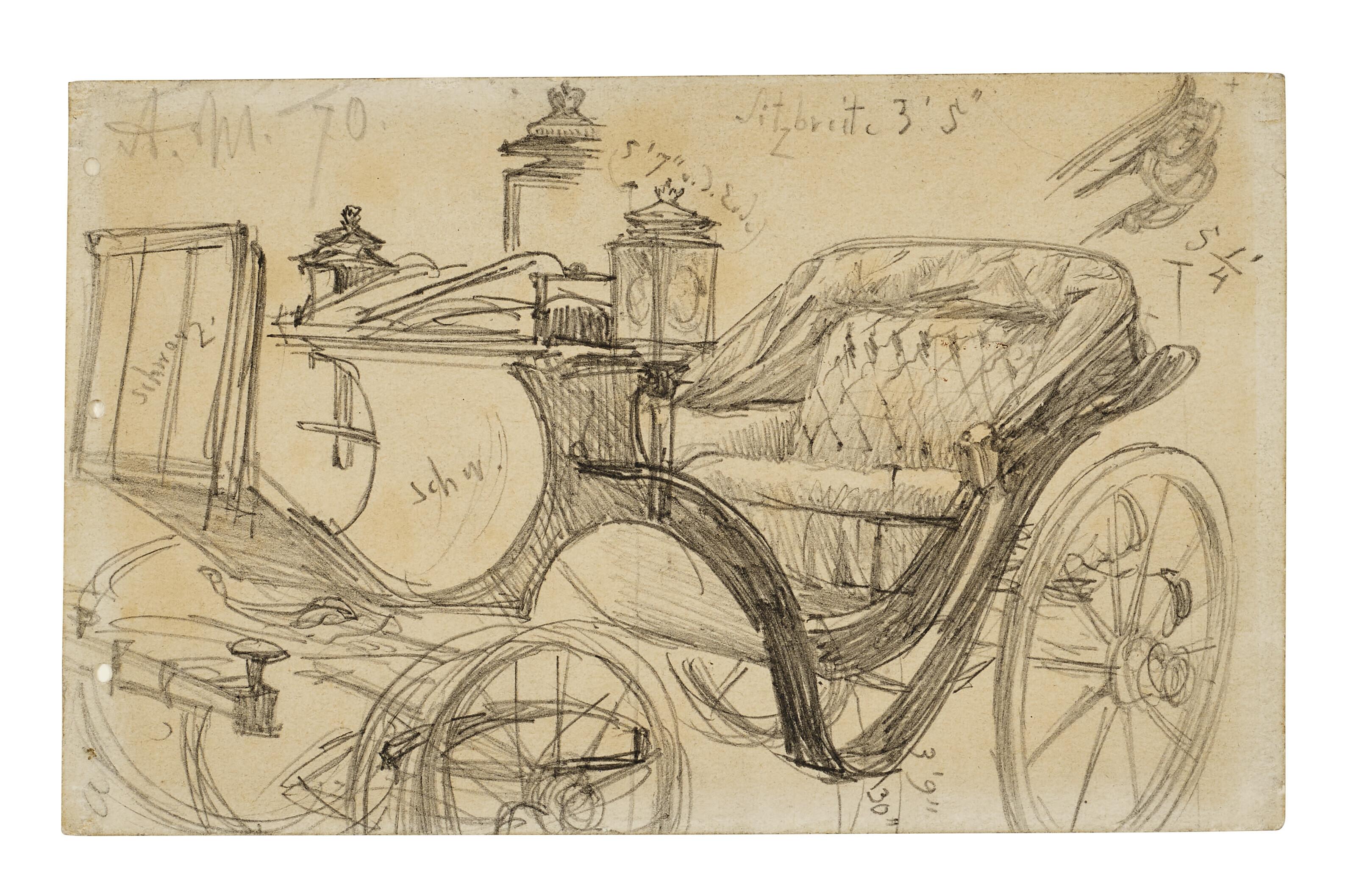 Adolph von Menzel - Study of a coach