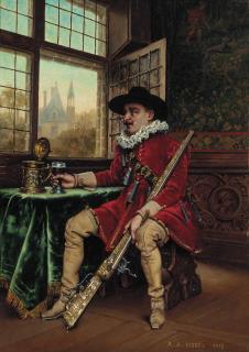 Adolphe Alexandre Lesrel - A Pensive Moment