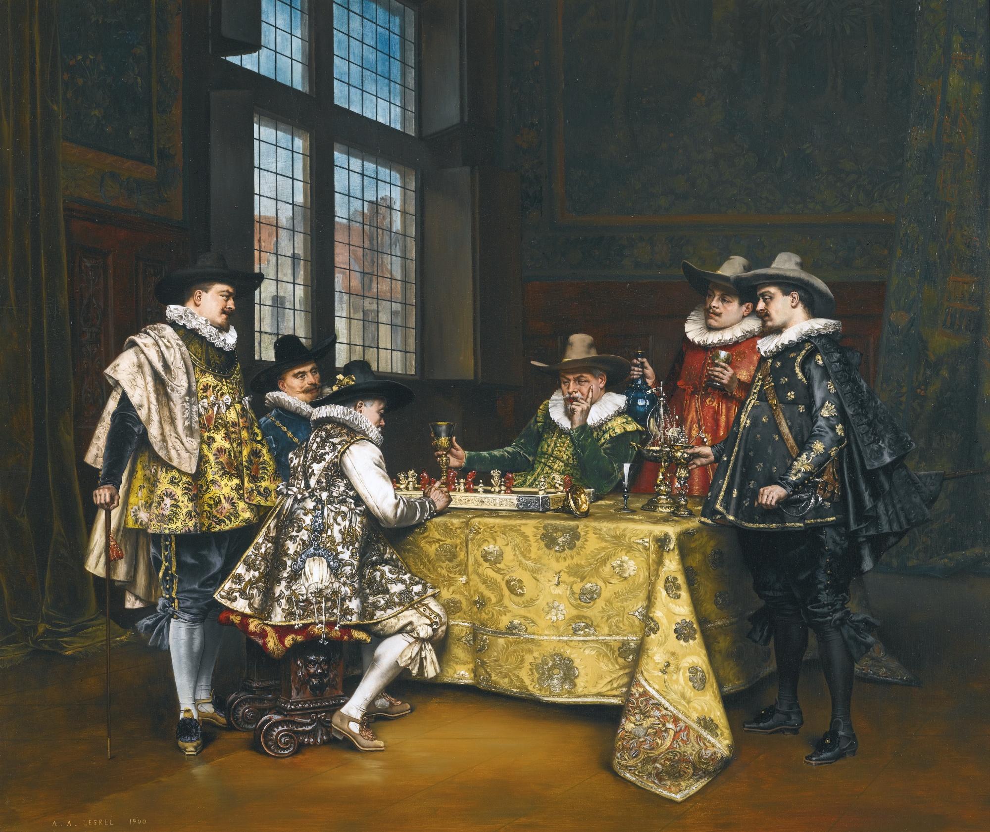 Adolphe Alexandre Lesrel - French la Confrontation