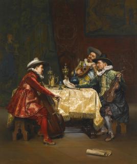 Adolphe Alexandre Lesrel - French The Rehearsal