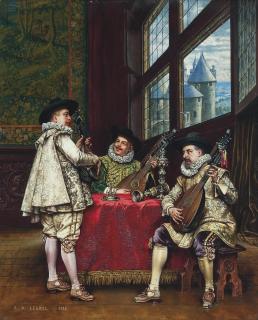 Adolphe Alexandre Lesrel - La serenade