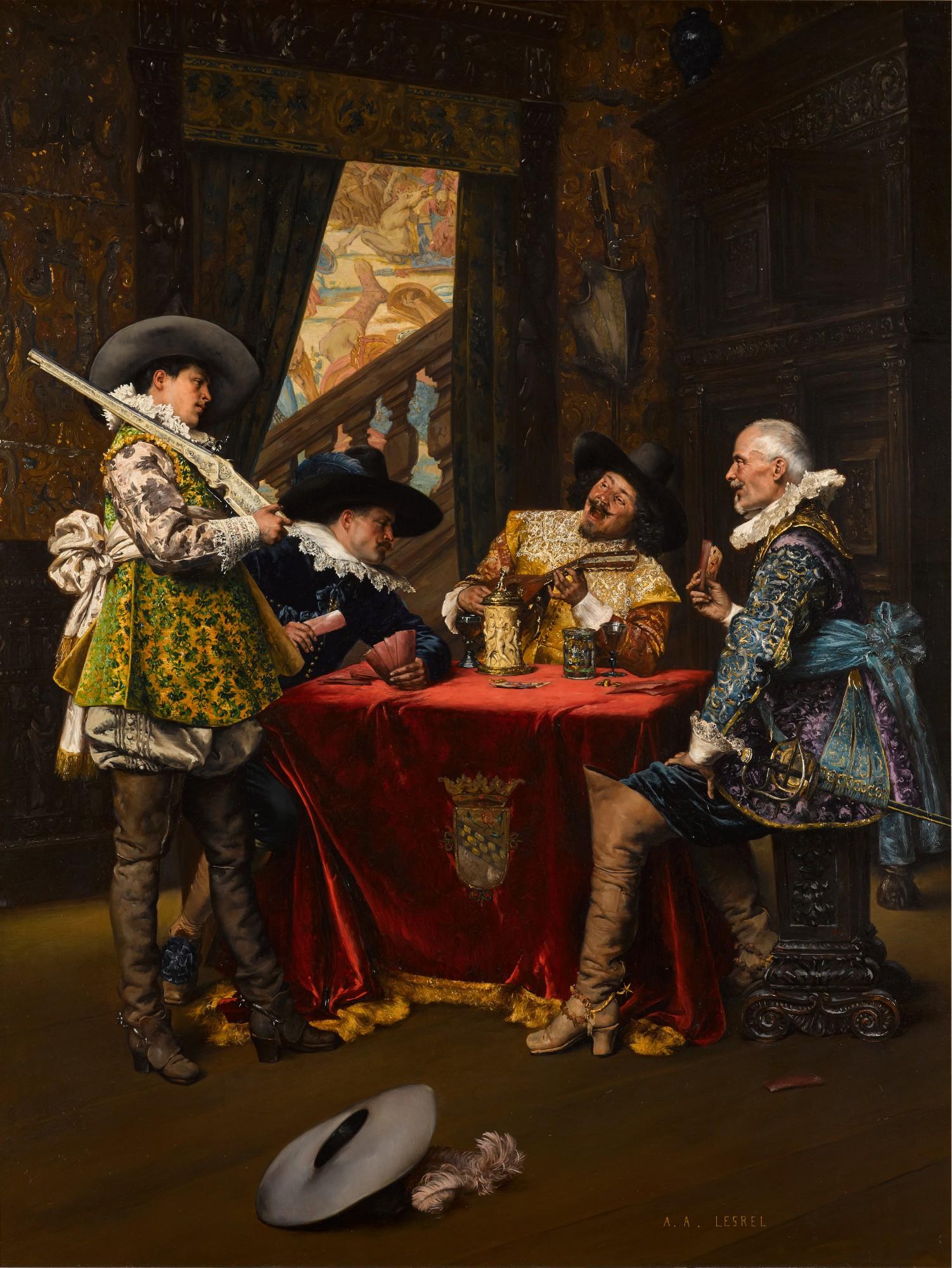 Adolphe Alexandre Lesrel - The Game of Cards