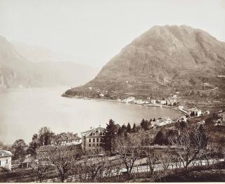 Adolphe Braun - Lugano et le mont Salvatore; Defilé de Dazio; and Vue depuis le mont Genere sur le lac Majéure; Vue de Zermatt