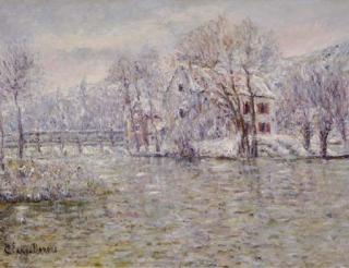 Adolphe Clary-Baroux - Maison au bord de la rivière