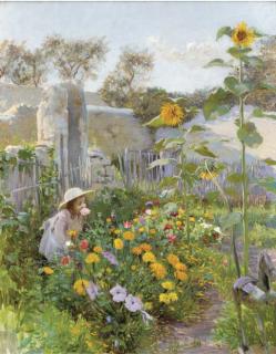 Adolphe Ernest Gumery - Dans le jardin