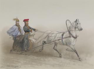 Adolphe Josefovich Charlemagne - A Sleigh Ride