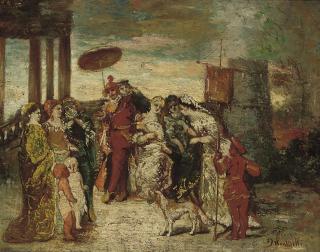 Adolphe Joseph Thomas Monticelli - Elegant company