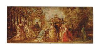 Adolphe Joseph Thomas Monticelli - Garden Fête