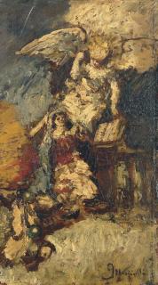 Adolphe Joseph Thomas Monticelli - L\'Annonciation