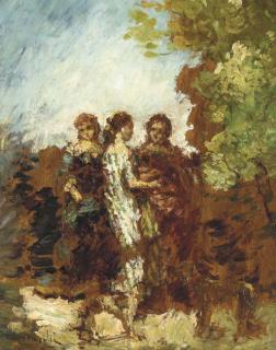 Adolphe-Joseph-Thomas Monticelli - Les trois amies