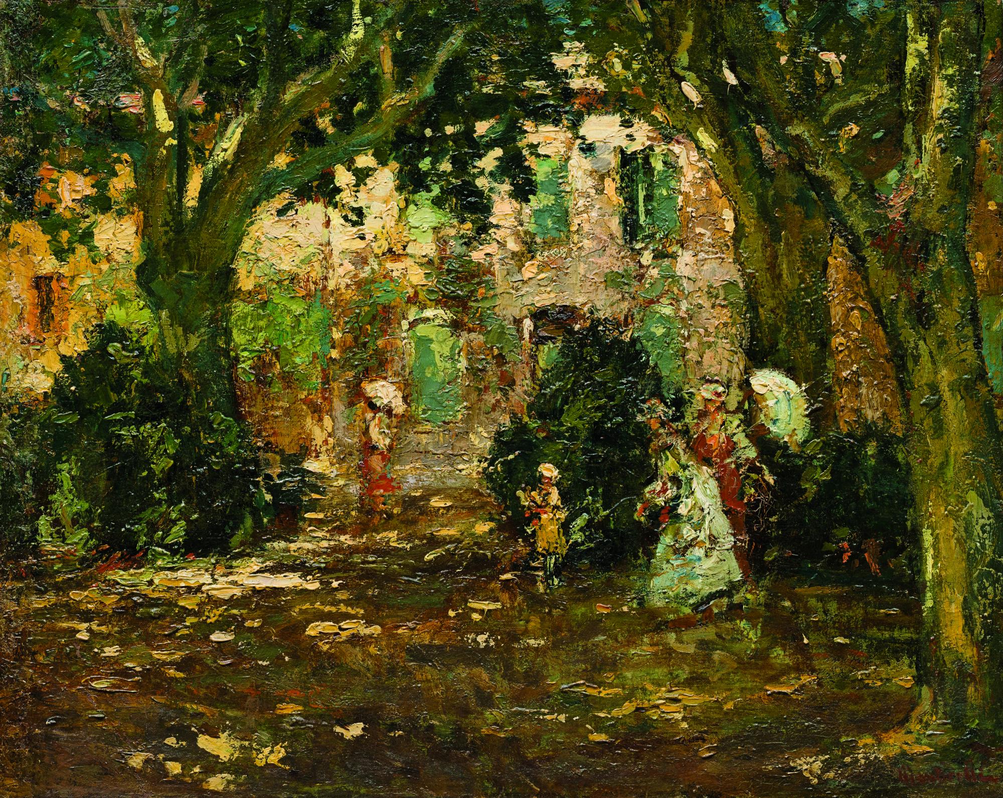 Adolphe-Joseph-Thomas Monticelli - Women In A Garden