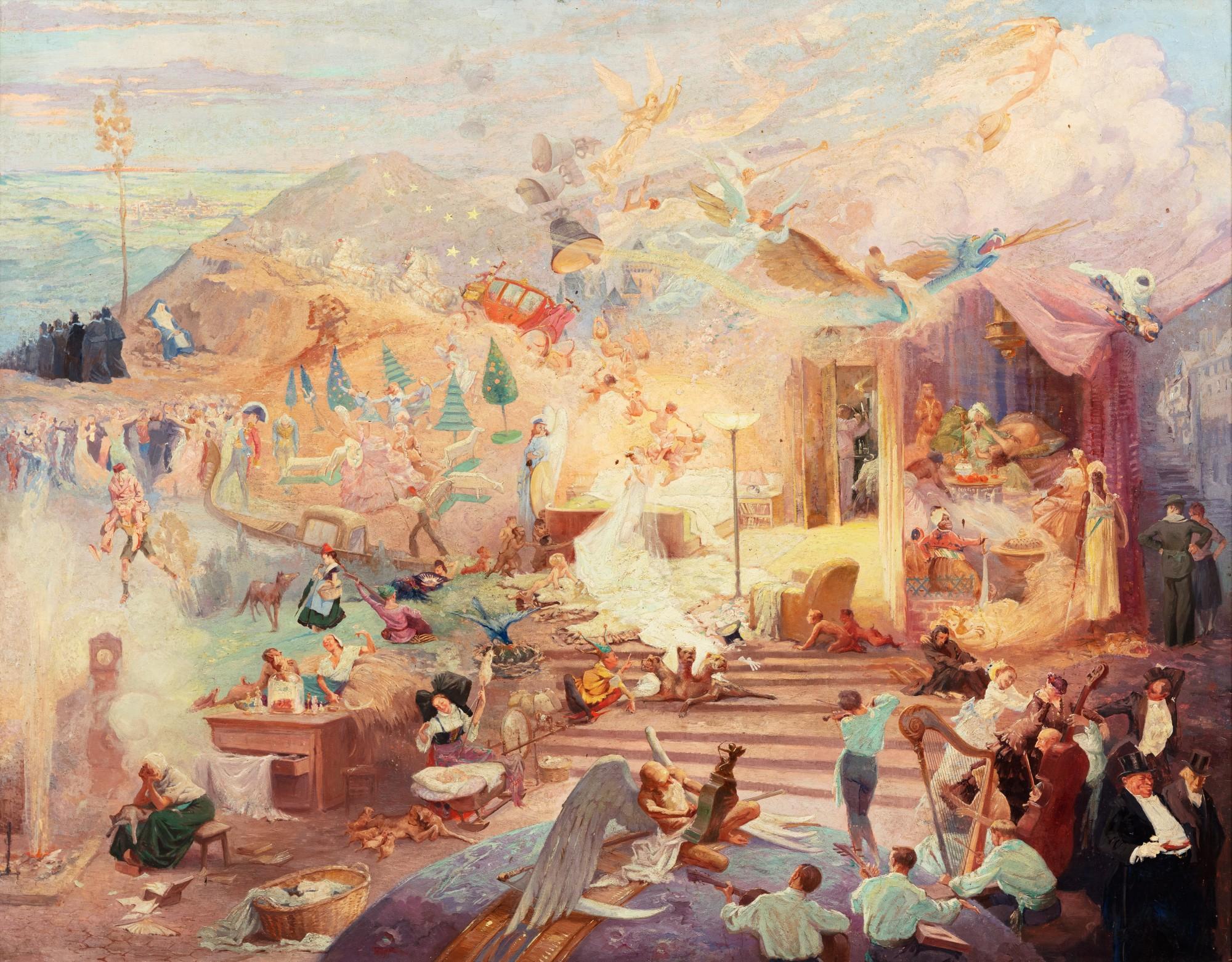 Adolphe-Léon Willette - PHANTASMAGORICAL SCENE, ALSO CALLED LIBERTY